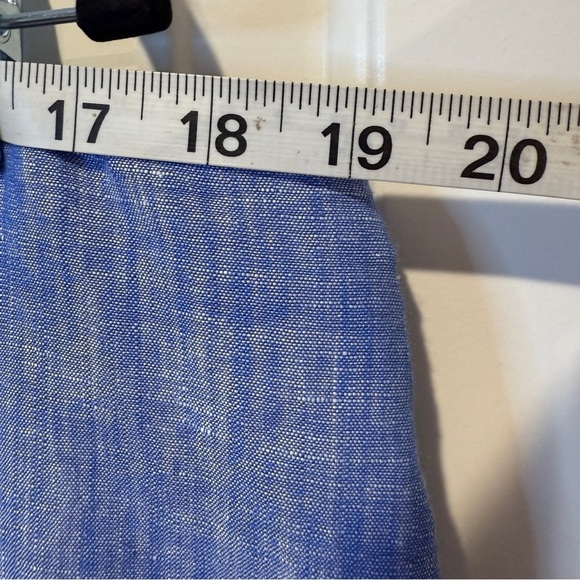 Talbots Linen Cotton Skirt with Beautiful Floral Embroidery - Picture 9 of 11